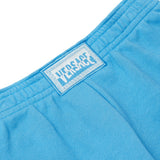 Versace Blue Cotton Jersey Shorts With Logo