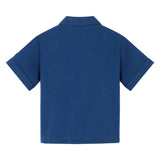 Versace Navy Shirt With Medusa Buttons