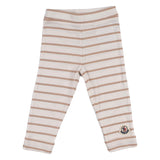 Moncler Ivory & Beige Stripe Leggings Set