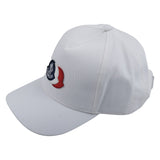 Moncler White Baseball Cap with Triple Bell Logo
