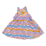 Stella McCartney Purple & Orange Fish Applique Dress