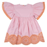 Stella McCartney Pink Embroidered Ruffled Dress