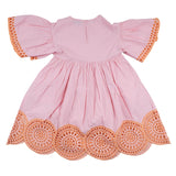 Stella McCartney Pink Embroidered Ruffled Dress