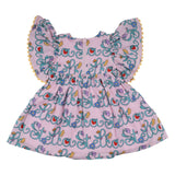 Stella McCartney Pink Floral Logo Print Cheesecloth Dress
