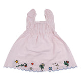 Stella McCartney Pink Colorful Floral Hem Ruched Dress