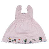 Stella McCartney Pink Colorful Floral Hem Ruched Dress