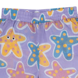 Stella McCartney Lilac Starfish Print Sweat Shorts