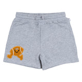 Stella McCartney Grey Marl Cotton Shorts With Rugby Ball Patch