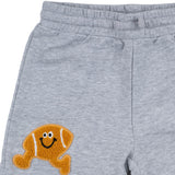 Stella McCartney Grey Marl Cotton Shorts With Rugby Ball Patch