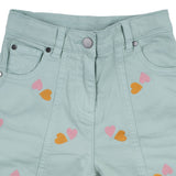 Stella McCartney Green Heart-Embroidered Gabardine Trousers