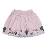 Stella McCartney Embroidered Mini Skirt In Cotton-Linen