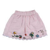Stella McCartney Embroidered Mini Skirt In Cotton-Linen