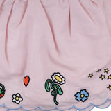 Stella McCartney Embroidered Mini Skirt In Cotton-Linen