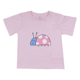 Stella McCartney Pink Cotton Ladbird Logo Print T-Shirt
