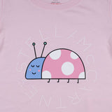Stella McCartney Pink Cotton Ladbird Logo Print T-Shirt