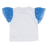 Stella McCartney White Ruffled-Sleeve T-Shirt