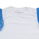Stella McCartney White Ruffled-Sleeve T-Shirt