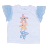 Stella McCartney White Stacked Starfish Graphic T-Shirt