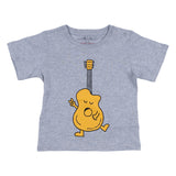 Stella McCartney Grey Guitar Print T-Shirt In Cotton