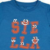 Stella McCartney Blue Cotton Varsity Logo T-Shirt