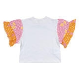Stella McCartney Ivory Cotton Ruffle Sleeve T-Shirt