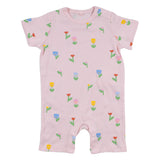 Stella McCartney Pink Floral Print Bib And Romper Set