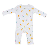 Stella McCartney White Party Hat Print Bib And Romper Set