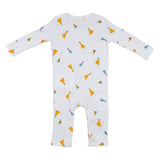 Stella McCartney White Party Hat Print Bib And Romper Set