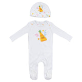 Stella McCartney White Party Hat Print Hat And Romper Set