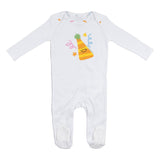 Stella McCartney White Party Hat Print Hat And Romper Set