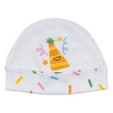 Stella McCartney White Party Hat Print Hat And Romper Set