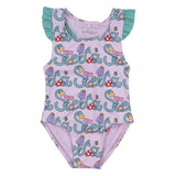 Stella McCartney Pink Swimsuit With All-Over Logo Print