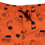 Stella McCartney Orange Music Notes Print Swim Shorts