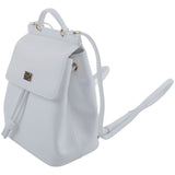 Dolce & Gabbana White Leather Small Backpack