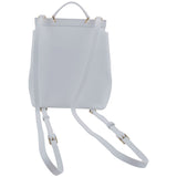Dolce & Gabbana White Leather Small Backpack