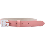 Dolce & Gabbana Pink Patent Leather & Gold Dg Buckle Belt