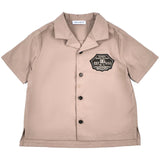 Dolce & Gabbana Dark Beige Shirt With Logo Patch