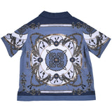 Dolce & Gabbana Blue Cargo Print Shirt