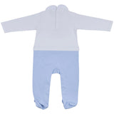 Dolce & Gabbana White & Blue Leopard Print Babysuit Gift Set
