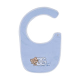 Dolce & Gabbana White & Blue Leopard Print Babysuit Gift Set