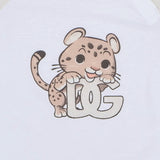 Dolce & Gabbana White & Beige Leopard T-Shirt With Dg Logo