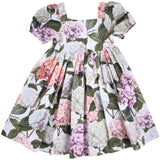 Dolce & Gabbana Pink & Green Hydrangea Print Dress