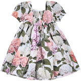 Dolce & Gabbana Pink & Green Hydrangea Print Dress