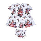 Dolce & Gabbana White & Red Floral Dress