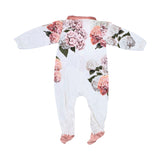 Dolce & Gabbana White & Pink Hydrangea Print Babysuit Set
