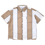 Dolce & Gabbana Beige & White Striped Poplin Shirt