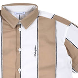 Dolce & Gabbana Beige & White Striped Poplin Shirt