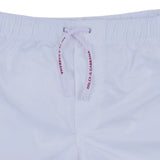 Dolce & Gabbana White Striped Print Nylon Swim Shorts
