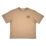 Dolce & Gabbana Beige 3D Logo Patch T-Shirt