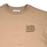 Dolce & Gabbana Beige 3D Logo Patch T-Shirt